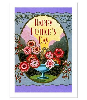 Art Nouveau Perfume Label Mother’s Day Greeting Card