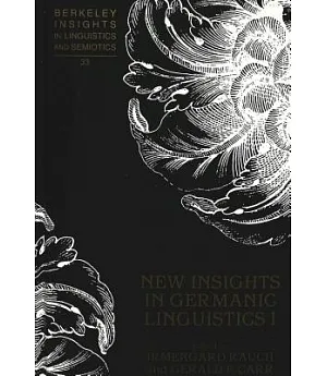 New Insights in Germanic Linguistics I