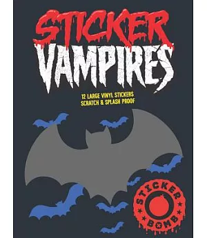 Sticker Vampires: 12 Large Vinyl Stickers Scratch & Splash Proof
