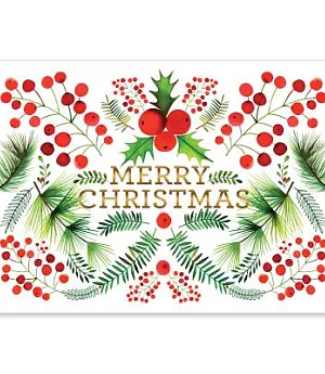 Berry Botanical Large Embellished Holiday Notecards
