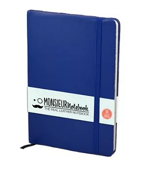 Monsieur Notebook Soft Leather Journal: Royal Blue Ruled Medium