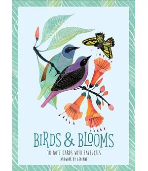 Birds & Blooms Artwork by Geninne: 10 Note Cards and Envelopes