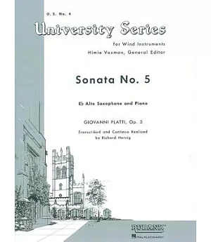 Sonata No. 5: Alto Saxophone Solo With Piano - Grade 4