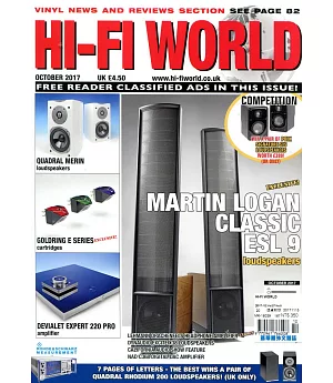 HI-FI WORLD Vol.27 No.8 10月號 /2017