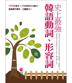 史上最強韓語動詞、形容詞：1000個單字╳18種常用文法變化，全面提升寫作、口語能力