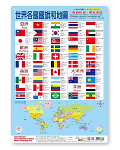 世界各國國旗和地圖掛圖(捲式)