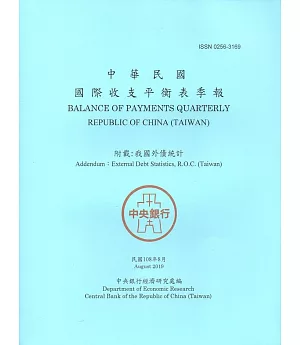 中華民國國際收支平衡表季報108.08