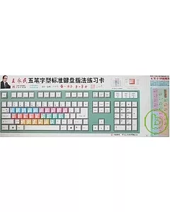 王永民五筆字型標准鍵盤指法練習卡