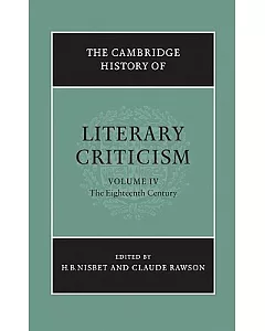 The Cambridge History of Literary Criticism: The Eighteenth Century