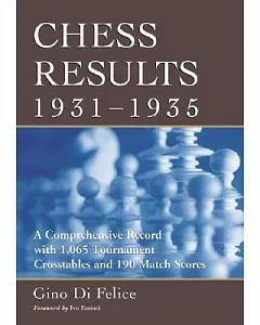 Chess Results, 1931-1935: A Comprehensive Record With 1,065 Tournament Crosstables and 190 Match Scores