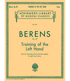 Training of the Left Hand, Op. 89