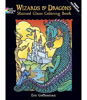 Wizards and Dragons Stained Glass Coloring Book