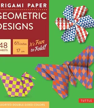 Origami Paper Geometric Prints: 48 Sheets