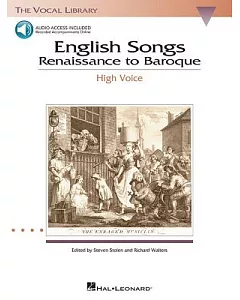 English Songs: Renaissance to Baroque: With a Companion Cd of Accompaniments