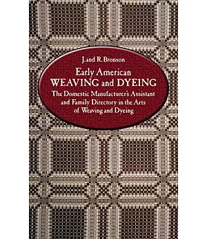 Early American Weaving and Dyeing: The Domestic Manufacturer’s Assistant and Family Directory in the Arts of Weaving and Dyeing