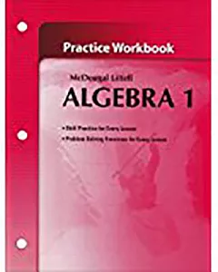 Algebra 1, Grades 9-12 Practice Workbook: Holt mcdougal Larson Algebra