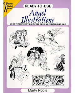 Ready-To-Use Angel Illustrations: 91 Different Copyright-Free Designs Printed One Side
