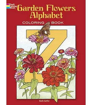Garden Flowers Alphabet: Coloring Book