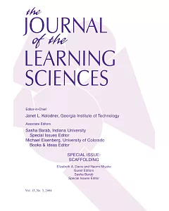 Scaffolding: A Special Issue Of The Journal Of The Learning Sciences