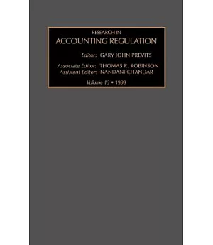 Research in Accounting Regulation: 1999
