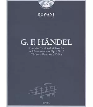 Sonata for Treble Alto Recorder and Basso Continuo, Op. 1 No. 7 C Major/Ut Majeur/C-dur