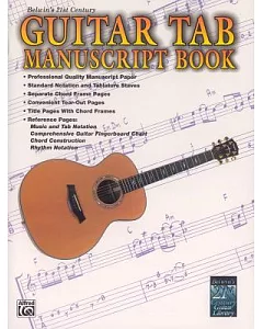 Belwin’s 21st Century Guitar Tab Manuscript Book