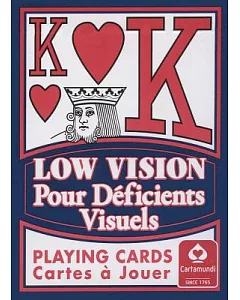 Low Vision Playing Cards: Poker size