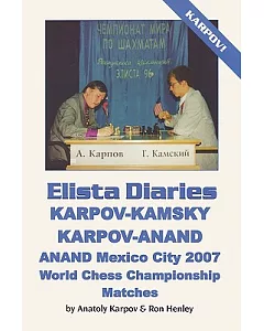 Elista Diaries: karpov-kamsky, karpov-anand, Anand Mexico City 2007 World Chess Championship Matches