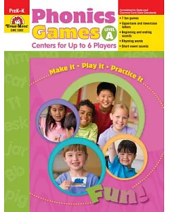 Phonics Games Centers for Up to 6 Players, Level A: Grades Prek-k