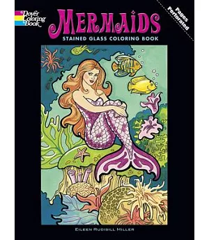 Mermaids Stained Glass Coloring Book