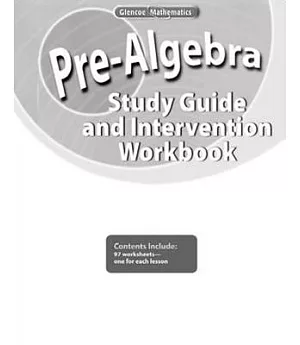 Pre-algebra, Study Guide and Intervention Workbook