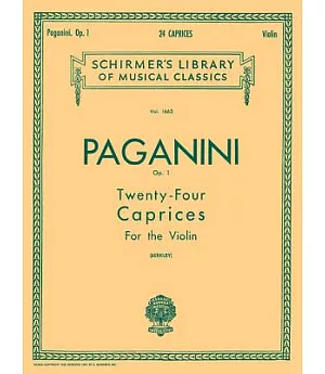 Paganini Op. 1: Twenty-four Caprices Fot the Violin
