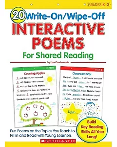 20 Write-on/Wipe-off Interactive Poems for Shared Reading: Fun Poems on the Topics You Teach to Fill in and Read With Young Lear