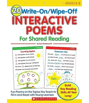 20 Write-on/Wipe-off Interactive Poems for Shared Reading: Fun Poems on the Topics You Teach to Fill in and Read With Young Lear