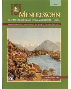 Mendelssohn: 24 Songs, Medium Voice