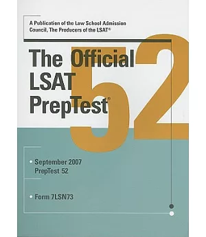 Official Lsat Preptest 52