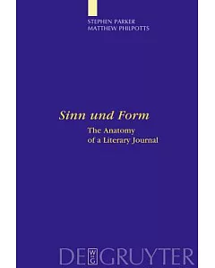 Sinn Und Form: The Anatomy of a Literary Journal