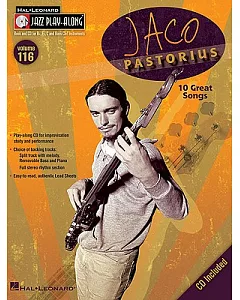 Jaco Pastorius: 10 Great Songs; Book and Cd for B Flat, E Flat, C and Bass Clef Instruments