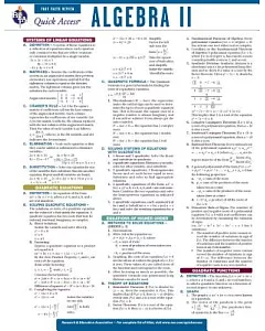 Algebra II: REA Quick Access Fast Facts Review