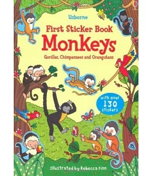 First sticker book: Monkeys