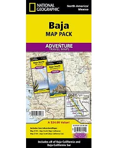 National geographic Baja Map Pack: Baja North, Baja South