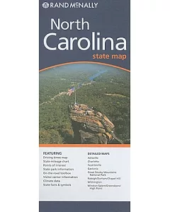 Rand McNally North Carolina State Map