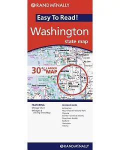 Rand McNally Easy to Read Washington State Map