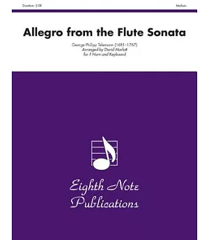 Allegro (From the Flute Sonata) for French Horn: Part(s)
