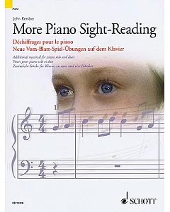 More Piano Sight-Reading/ Nouveaux dechiffrages pour le piano/ Neue Vom-Blatt-Spiel-Ubungen auf dem Klavier: Additional Material