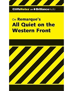 CliffsNotes on Remarque’s All Quiet on the Western Front: Library Edition