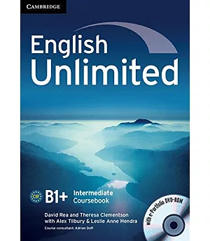 English Unlimited: B1+ Intermediate Coursebook With E-portfolio