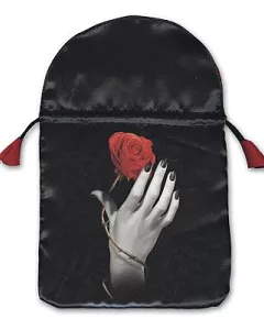 Rose in Hand Satin Tarot Bag
