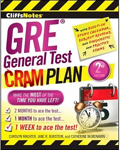 CliffsNotes GRE General Test Cram Plan