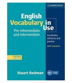 English Vocabulary in Use: Pre-Intermediate and Intermediate, with Answers